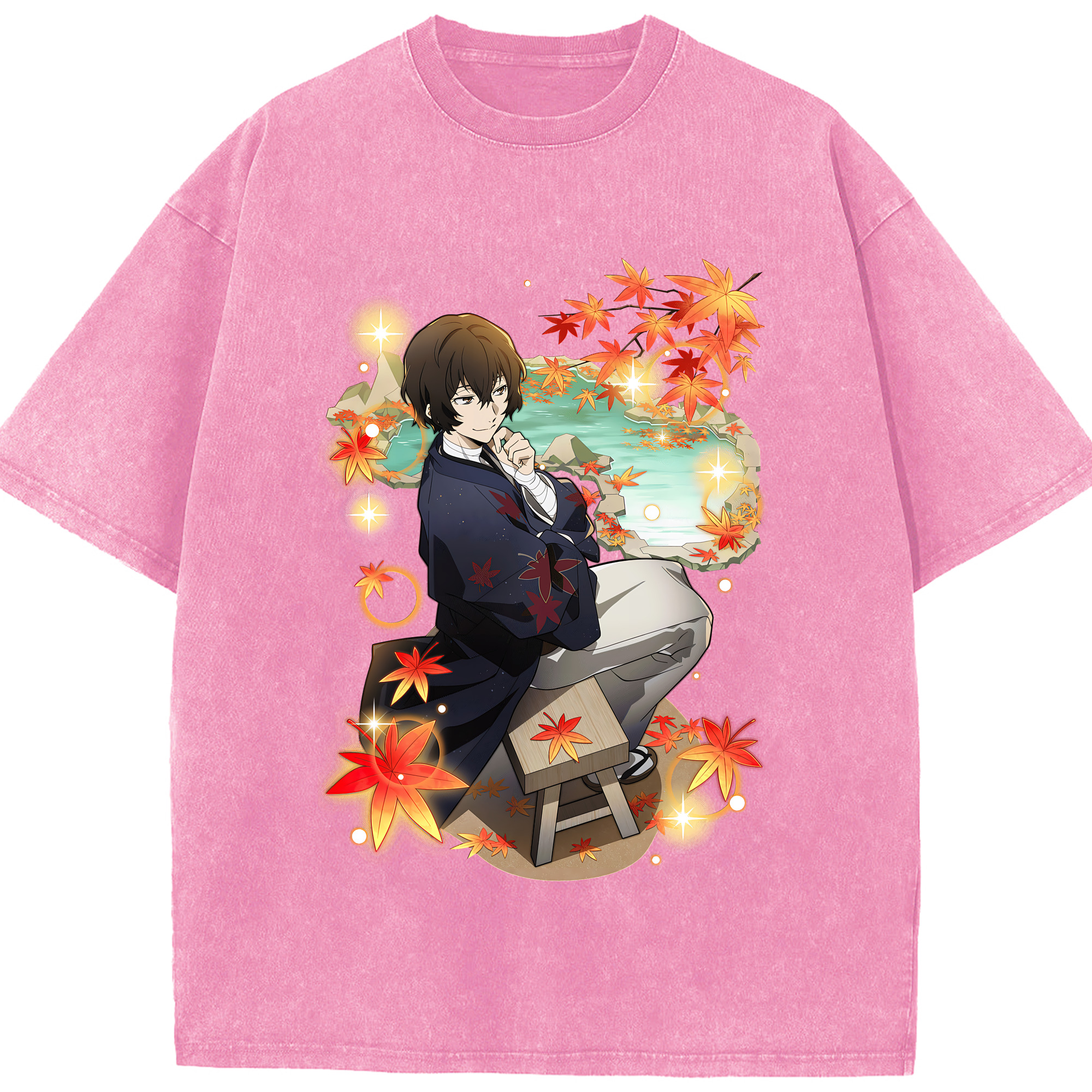 （画像用） 文豪ストレイドッグス Bungo Stray Dogs 綿100% ヴィンテージ風 半袖Tシャツ（フロントプリント）